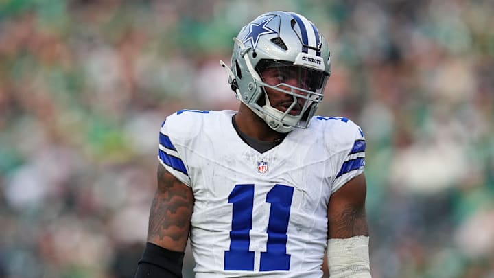 Edge rusher Micah Parsons during a 2024 NFL matchup between the Dallas Cowboys and Philadelphia Eagles