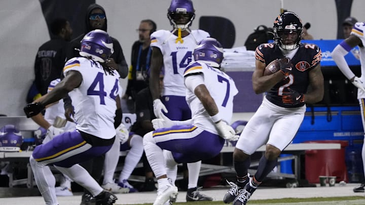 DJ Moore apparently came away from a big hit and a period of time spent down on the field without an injury issue.