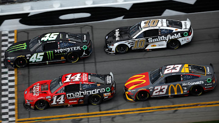 Chase Briscoe and Aric Almirola, Stewart-Haas Racing, and Tyler Reddick and Bubba Wallace, 23XI Racing, NASCAR