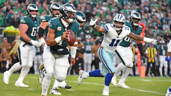 Jalen Hurts has a fumble in seven consecutive Eagles games
