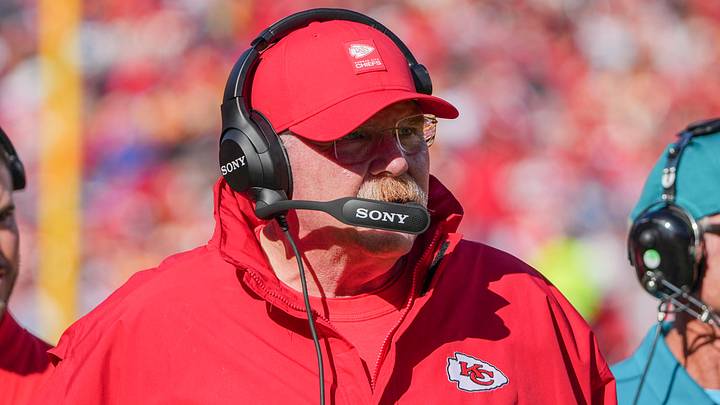 Nov 23, 2025; Kansas City, Missouri, USA; Kansas City Chiefs head coach Andy Reid watches play against the Indianapolis Colts during the game at GEHA Field at Arrowhead Stadium. Mandatory Credit: Denny Medley-Imagn Images Nov 23, 2025; Kansas City, Missouri, USA; Kansas City Chiefs head coach Andy Reid watches play against the Indianapolis Colts during the game at GEHA Field at Arrowhead Stadium. Mandatory Credit: Denny Medley-Imagn Images