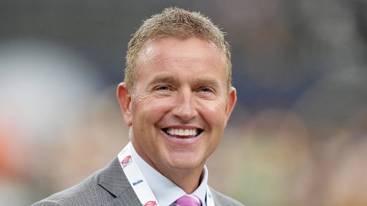 Sep 1, 2024; Paradise, Nevada, USA; Kirk Herbstreit attends the game between the LSU Tigers and the Southern California Trojans at Allegiant Stadium. Sep 1, 2024; Paradise, Nevada, USA; Kirk Herbstreit attends the game between the LSU Tigers and the Southern California Trojans at Allegiant Stadium.