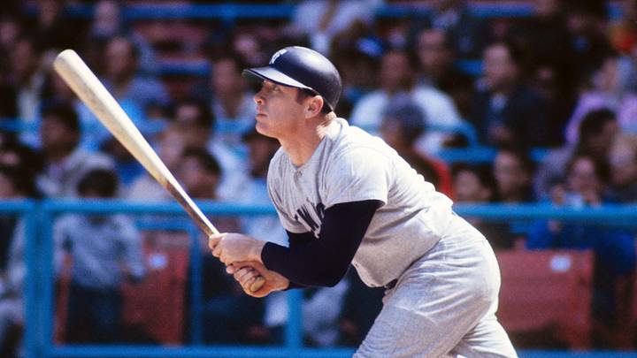 1967; Cleveland, OH, USA; FILE PHOTO; New York Yankees centerfielder Mickey Mantle in action at the plate against the Cleveland Indians at Cleveland Stadium during the 1967 season. 1967; Cleveland, OH, USA; FILE PHOTO; New York Yankees centerfielder Mickey Mantle in action at the plate against the Cleveland Indians at Cleveland Stadium during the 1967 season.