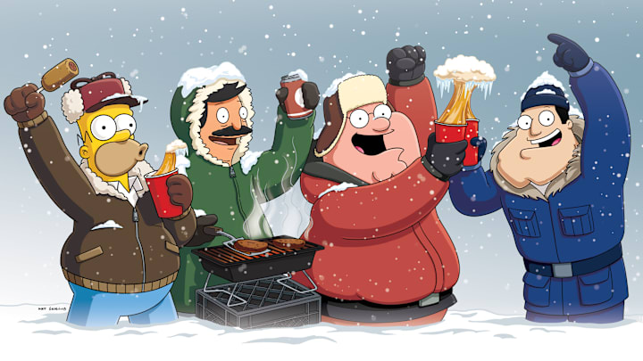 The Dads of ANIMATION DOMINATION share their picks for the biggest, boldest and probably the coldest Super Bowl! THE SIMPSONS BOB'S BURGERS AMERICAN DAD FAMILY GUY ™
