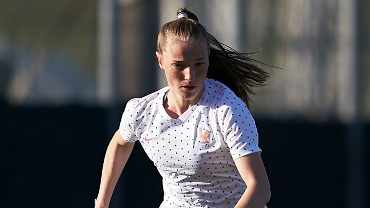 Jade Le Guilly contre la Norvège en U19