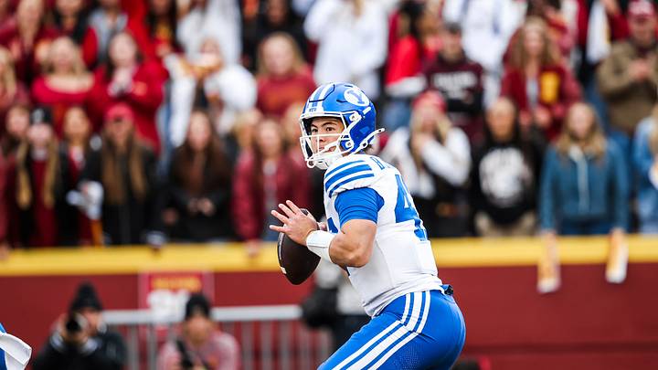 BYU QB Bear Bachmeier against Iowa State