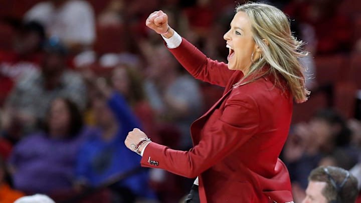 Oklahoma head women's basketball coach Jennie Baranczyk