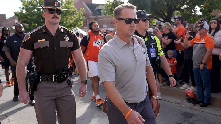 Oklahoma State coach Eric Morris. Oklahoma State coach Eric Morris.