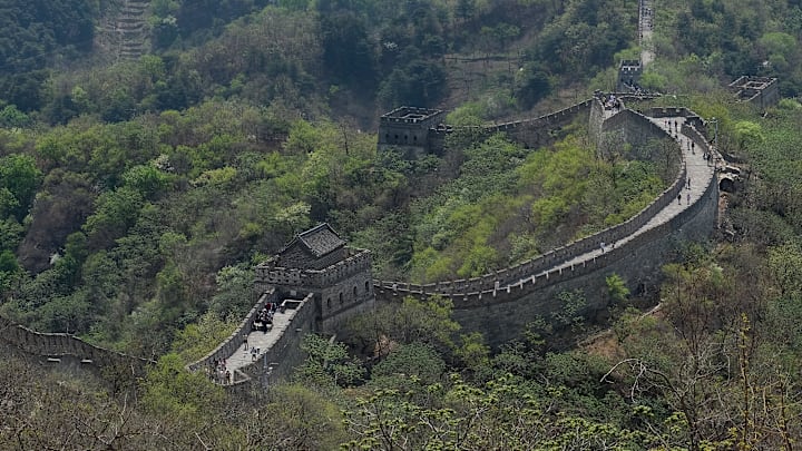 A view of  the Mutianyu Great Wall near Bejing. The Great...
