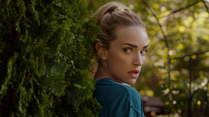 Brianne Howey as Georgia Miller in episode 304 of Ginny and Georgia Brianne Howey as Georgia Miller in episode 304 of Ginny and Georgia