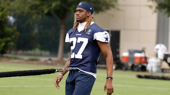 Dallas Cowboys CB Shavon Revel Jr. goes through a drill during practice at the Ford Center at the Star Training Facility.