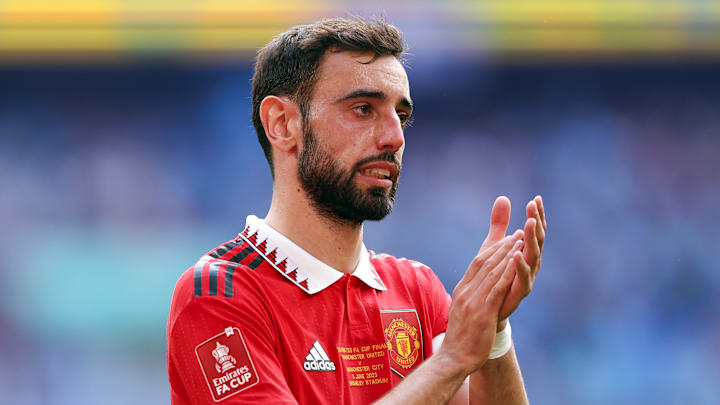 Bruno Fernandes equalised for Manchester United against Manchester City in the FA Cup final Bruno Fernandes equalised for Manchester United against Manchester City in the FA Cup final