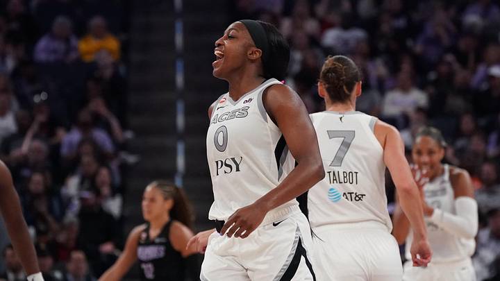 Las Vegas Aces guard Jackie Young is a solid prop target on Monday. Las Vegas Aces guard Jackie Young is a solid prop target on Monday.