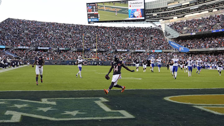 Olamide Zaccheaus scored at Soldier Field in preseason. When the Bears open against Minnesota, they'll be on sod laid a week earlier.