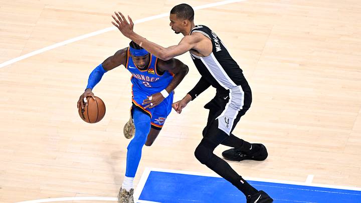 Polymarket leans on the Thunder and Spurs as favorites to win the NBA Finals. Polymarket leans on the Thunder and Spurs as favorites to win the NBA Finals.