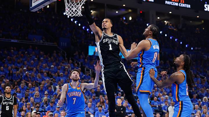 Victor Wembanyama carried the Spurs to an upset victory in Game 1 of the Western Conference finals. Victor Wembanyama carried the Spurs to an upset victory in Game 1 of the Western Conference finals.