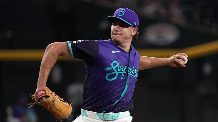 Aug 23, 2026; Phoenix, Arizona, USA; Arizona Diamondbacks pitcher Mitch Bratt (60) throws against the Cincinnati Reds in the first inning at Chase Field. Mandatory Credit: Rick Scuteri-Imagn Images Aug 23, 2026; Phoenix, Arizona, USA; Arizona Diamondbacks pitcher Mitch Bratt (60) throws against the Cincinnati Reds in the first inning at Chase Field. Mandatory Credit: Rick Scuteri-Imagn Images