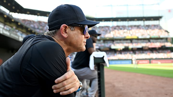 The Yankees have never reached the World Series in Aaron Boone's seven years at the helm. That may have to change for him to keep his job.
