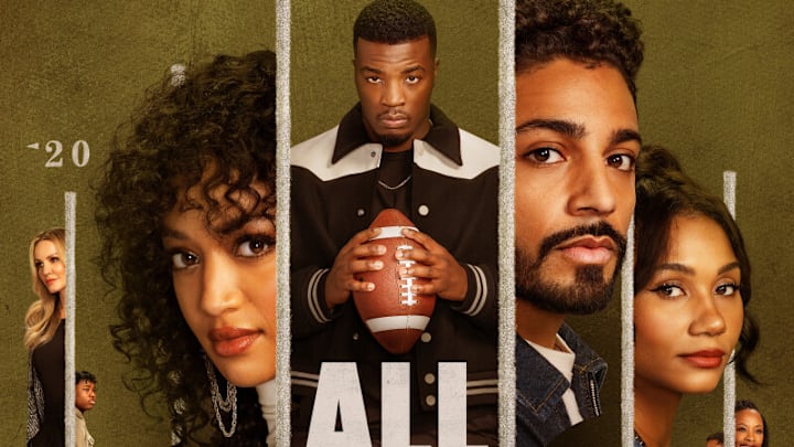 All American -- Season 6 Key Art -- Image Number: AAA_S6_8x12.jpg -- Pictured (L-R): Monét Mazur as Laura Baker, Jayln Hall as Dillon James, Bre-Z as Tamia Cooper, Samantha Logan as Olivia Baker, Mustafa Speaks as Kenny Boone, Daniel Ezra as Spencer James, Michael Evans Behling as Jordan Baker, Chelsea Tavares as Patience, Greta Onieogou as Layla Keating, Cody Christian as Asher Adams, Kareem Grimes as Preach, and Karimah Westbrooke as Grace James -- Photo: The CW -- © 2024 The CW Network. All