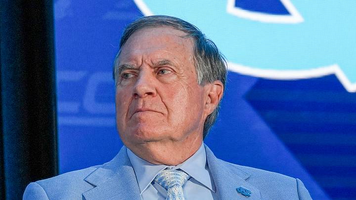 Jul 17, 2026; Charlotte, NC, USA; North Carolina head coach Bill Belichick, with the media during interviews at Hilton Charlotte Uptown. Mandatory Credit: Jim Dedmon-Imagn Images