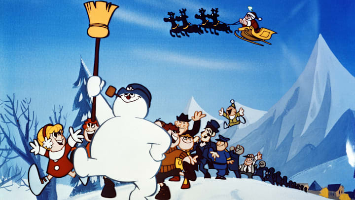 Celebrating the 50th anniversary of this holiday classic! Frosty, that Òjolly, happy soulÓ whose old silk hat full of magic has turned him into a musical Christmas legend, once again demonstrates his unique showmanship. Narrated by Jimmy Durante, the special also includes the voices of Jackie Vernon (as Frosty) and Billy De Wolfe (as Professor Hinkle). copyright: © Classic Media