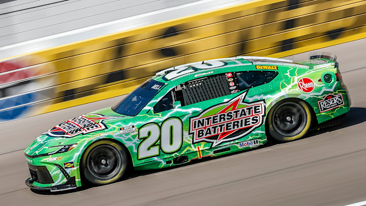 Christopher Bell scored the pole position for Sunday's NASCAR Cup Series Pennzoil 400 at Las Vegas Motor Speedway, as Toyota swept the top-four starting spots. Christopher Bell scored the pole position for Sunday's NASCAR Cup Series Pennzoil 400 at Las Vegas Motor Speedway, as Toyota swept the top-four starting spots.