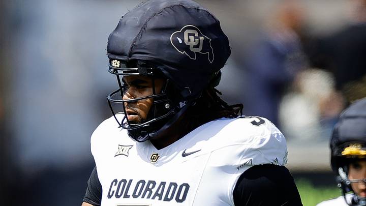 Apr 19, 2025; Boulder, CO, USA; Colorado Buffaloes offensive lineman Chauncey Gooden (51) during the spring game at Folsom Field. Mandatory Credit: Isaiah J. Downing-Imagn Images