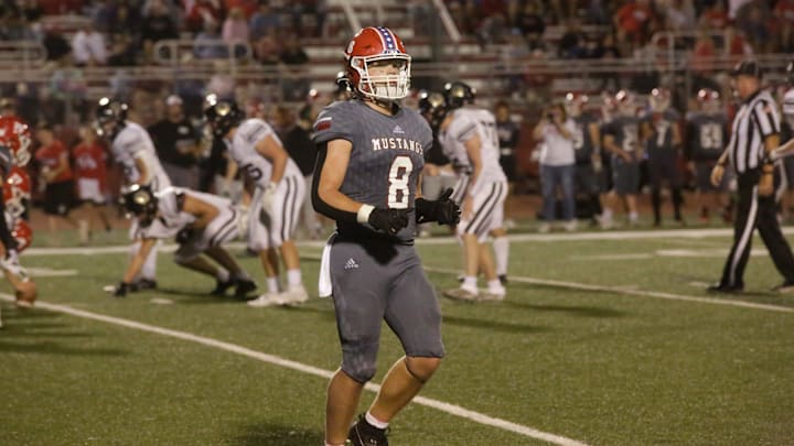 Wyatt Valenta looks for his spot before DCG's next play on Friday, Oct. 11, 2024. Wyatt Valenta looks for his spot before DCG's next play on Friday, Oct. 11, 2024.