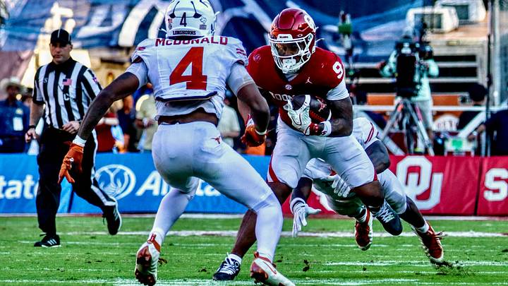Oklahoma running back Lloyd Avant carries against Texas. Oklahoma running back Lloyd Avant carries against Texas.