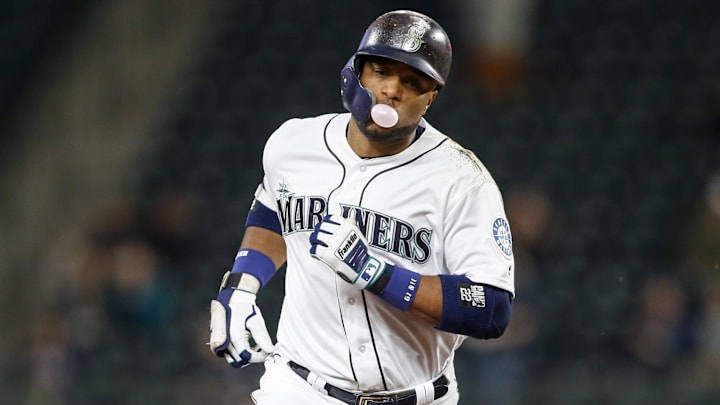 Seattle Mariners second baseman Robinson Cano runs after hitting a home run against the Oakland Athletics on Sept. 24, 2018, at Safeco Field.