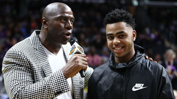 Magic Johnson ya fue clave para que los Lakers tomasen a D'Angelo Russell en el segundo lugar global del draft en 2015