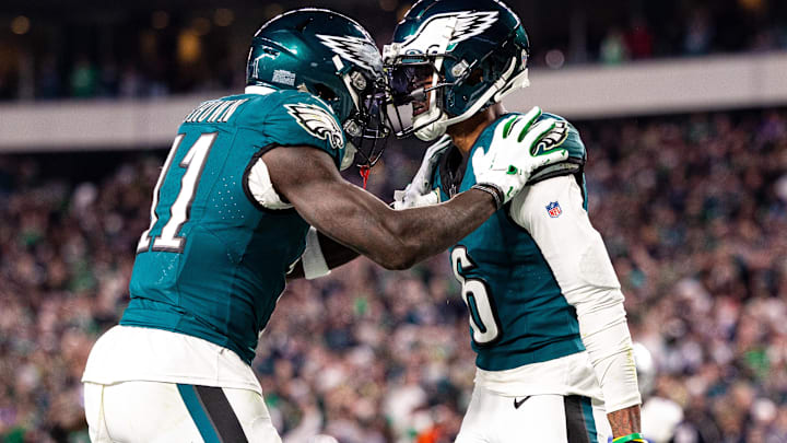 A.J. Brown (L), DeVonta Smith (R), Philadelphia Eagles