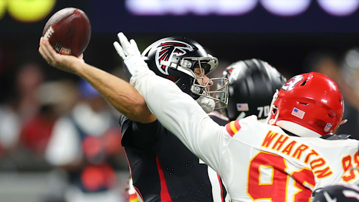 Tershawn Wharton made Kirk Cousins feel his presence often on Sunday night in Atlanta. 