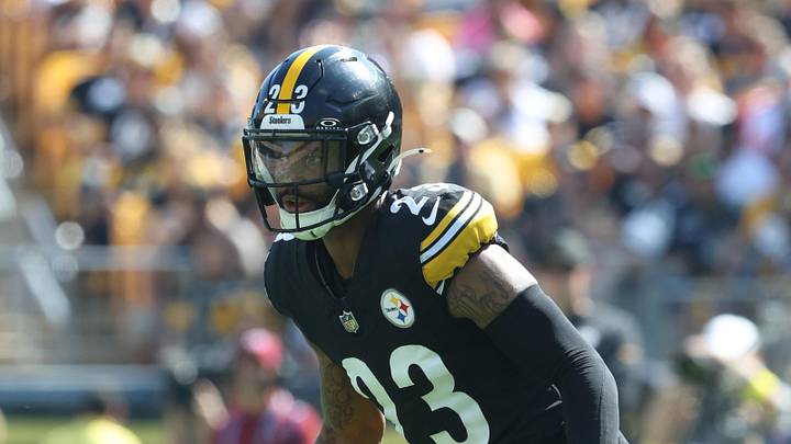 Sep 14, 2025; Pittsburgh, Pennsylvania, USA;  Pittsburgh Steelers cornerback Darius Slay (23) in action against the Seattle Seahawks during the third quarter at Acrisure Stadium. Mandatory Credit: Charles LeClaire-Imagn Images