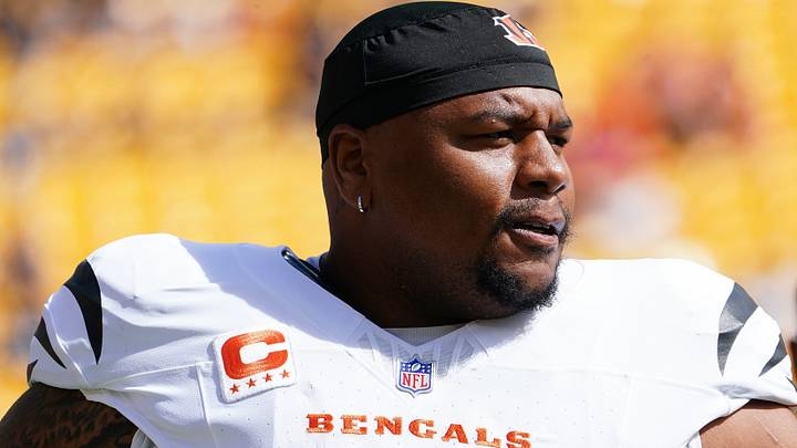 Cincinnati Bengals defensive tackle Dexter Lawrence II during warmups ahead of a NFL Week 3 game between the Cincinnati Bengals and Pittsburgh Steelers, Sunday, Sept. 27, 2026, at Acrisure Stadium in Pittsburgh, Pa.
