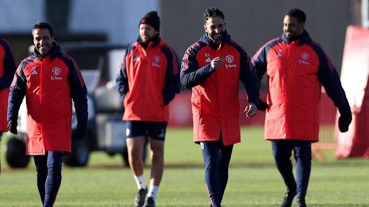 Manchester United Training Session And Press Conference - UEFA Europa League 2024/25 League Phase