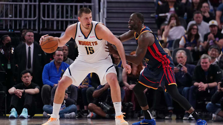 The Denver Nuggets and center Nikola Jokic are road favorites on Thursday. The Denver Nuggets and center Nikola Jokic are road favorites on Thursday.