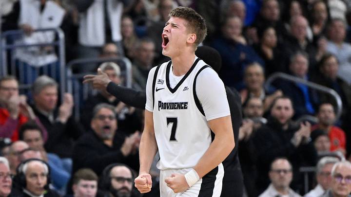 Jan 7, 2026; Providence, Rhode Island, USA; Providence Friars guard Stefan Vaaks (7) reacts to game action during the first half against the UConn Huskies at Amica Mutual Pavilion. Mandatory Credit: Eric Canha-Imagn Images Jan 7, 2026; Providence, Rhode Island, USA; Providence Friars guard Stefan Vaaks (7) reacts to game action during the first half against the UConn Huskies at Amica Mutual Pavilion. Mandatory Credit: Eric Canha-Imagn Images