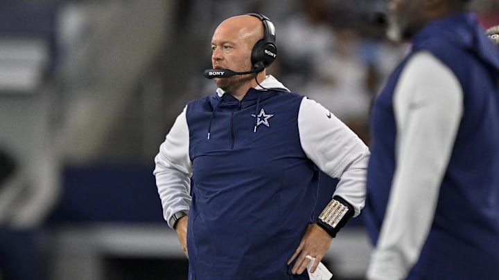 Dallas Cowboys defensive line coach Aaron Whitecotton during the game between the Dallas Cowboys and the Baltimore Ravens 