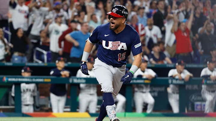 Kyle Schwarber is one of three Phillies playing for Team USA in the World Baseball Classic.