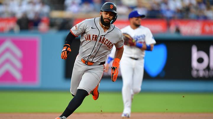 San Francisco Giants left fielder Heliot Ramos San Francisco Giants left fielder Heliot Ramos