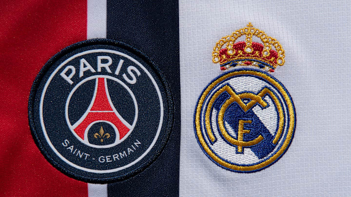 The Paris Saint-Germain and Real Madrid Club Badges