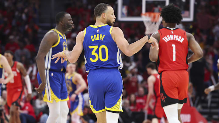 Golden State Warriors guard Stephen Curry on Apr 20, 2025.