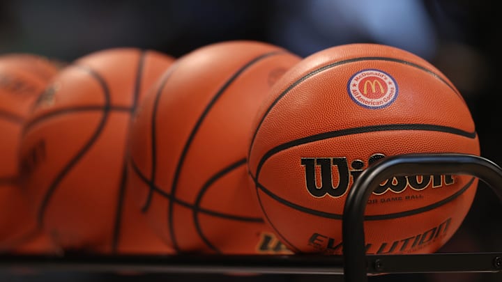 A general view of McDonald’s All American Games basketballs during the Sprite Jam Fest at Barclays Center. Mandatory Credit: Pamela Smith-Imagn Images A general view of McDonald’s All American Games basketballs during the Sprite Jam Fest at Barclays Center. Mandatory Credit: Pamela Smith-Imagn Images