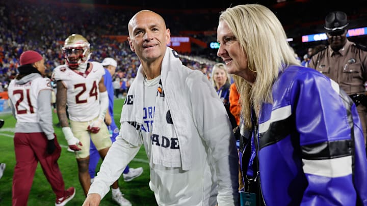 Former Florida Gators interim head coach Billy Gonzales led the program to a win over Florida State to end the 2026 season. Former Florida Gators interim head coach Billy Gonzales led the program to a win over Florida State to end the 2026 season.