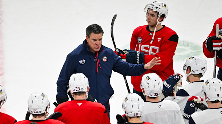2025 NHL 4 Nations Face-Off - Mike Sullivan coaches up Team USA