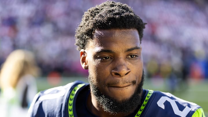 Seattle Seahawks cornerback Devon Witherspoon (21) Seattle Seahawks cornerback Devon Witherspoon (21)