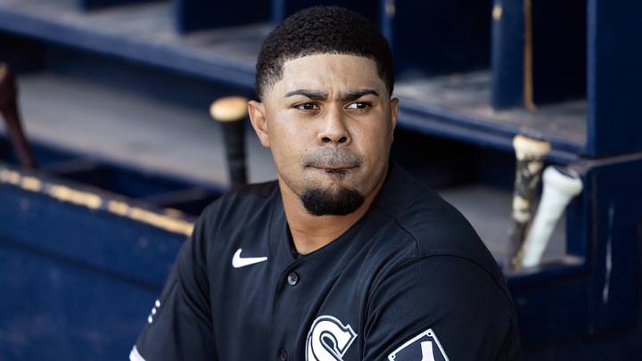 Mar 19, 2026; Peoria, Arizona, USA; Chicago White Sox designated hitter LaMonte Wade Jr against the San Diego Padres during a spring training game at Peoria Sports Complex. Mandatory Credit: Mark J. Rebilas-Imagn Images