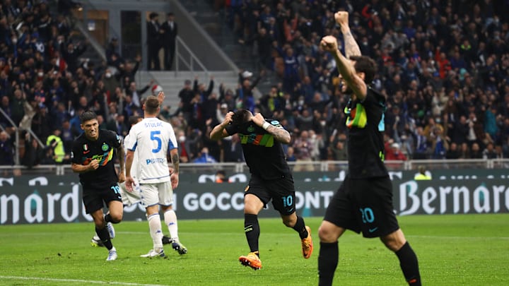 L'Inter esulta dopo un gol