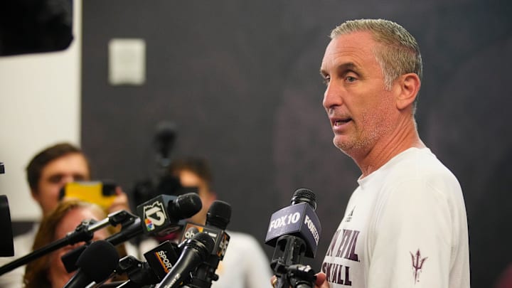 ASU head coach Bobby Hurley speaks to the press at Weatherup Center in Tempe, Ariz. on June 4, 2025. ASU head coach Bobby Hurley speaks to the press at Weatherup Center in Tempe, Ariz. on June 4, 2025.